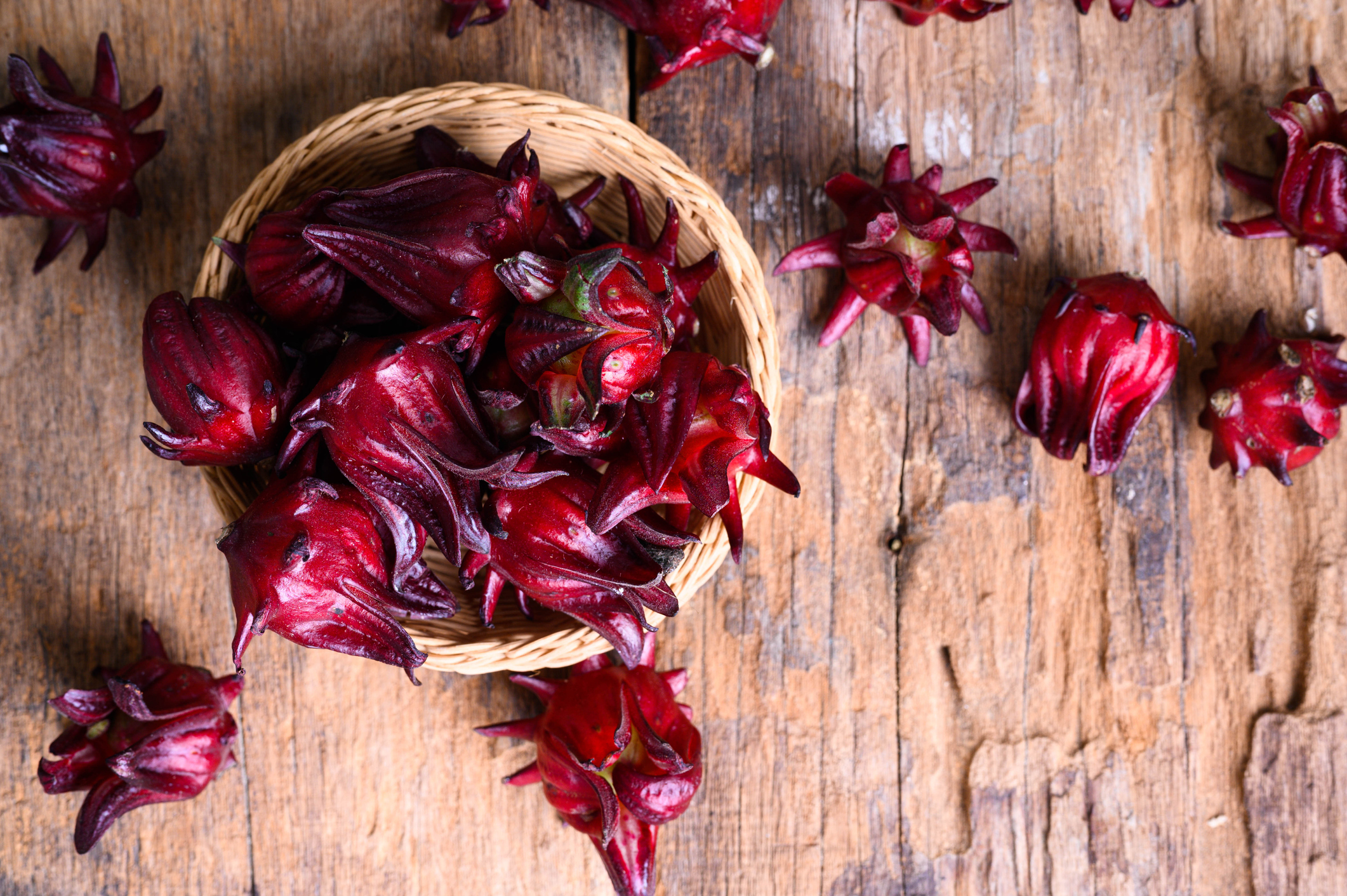 Caliciul cărnos al florii de Hibiscus sabdariffa