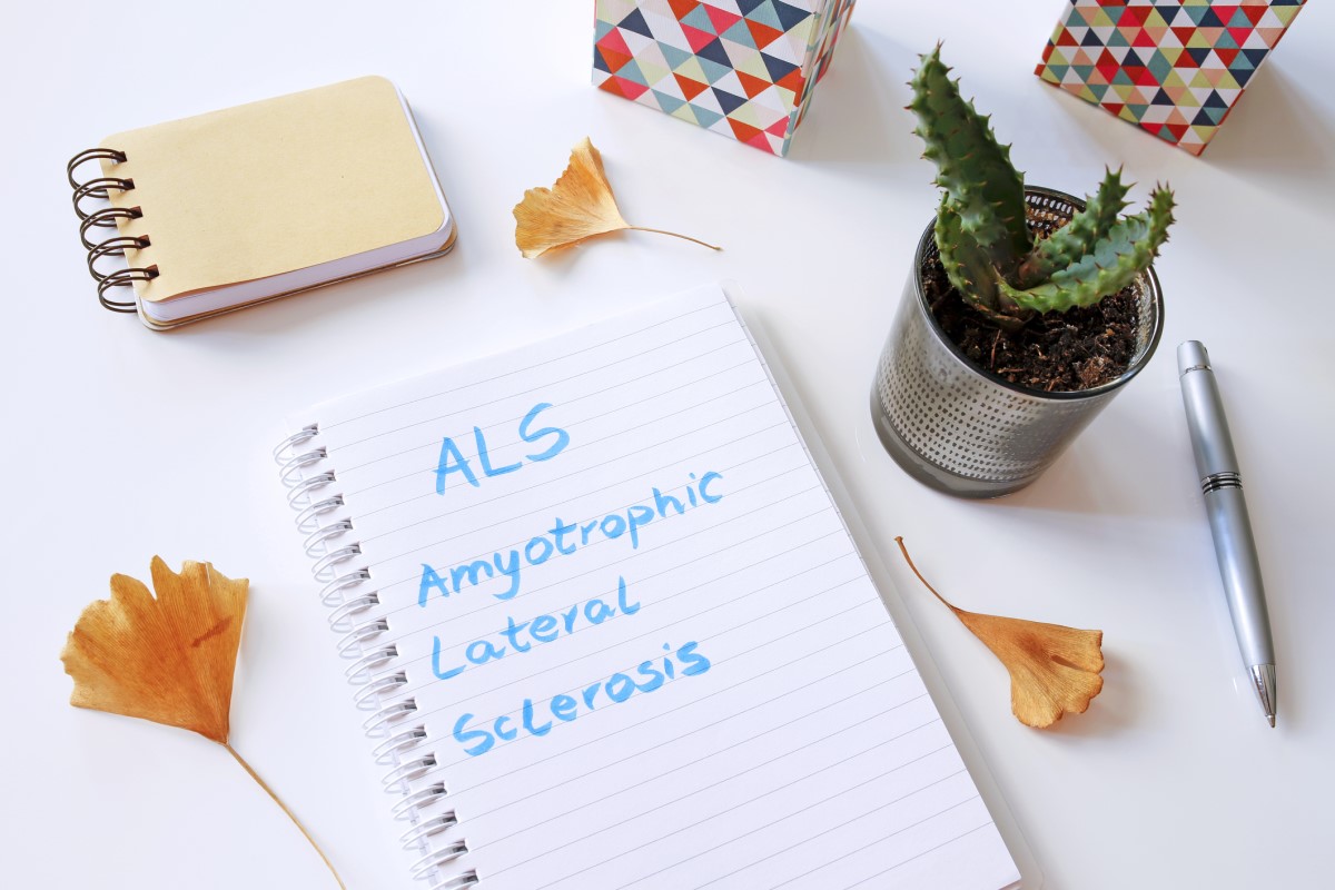 Amyotrophic-Lateral-Sclerosis - ALS inscripție pe hârtie