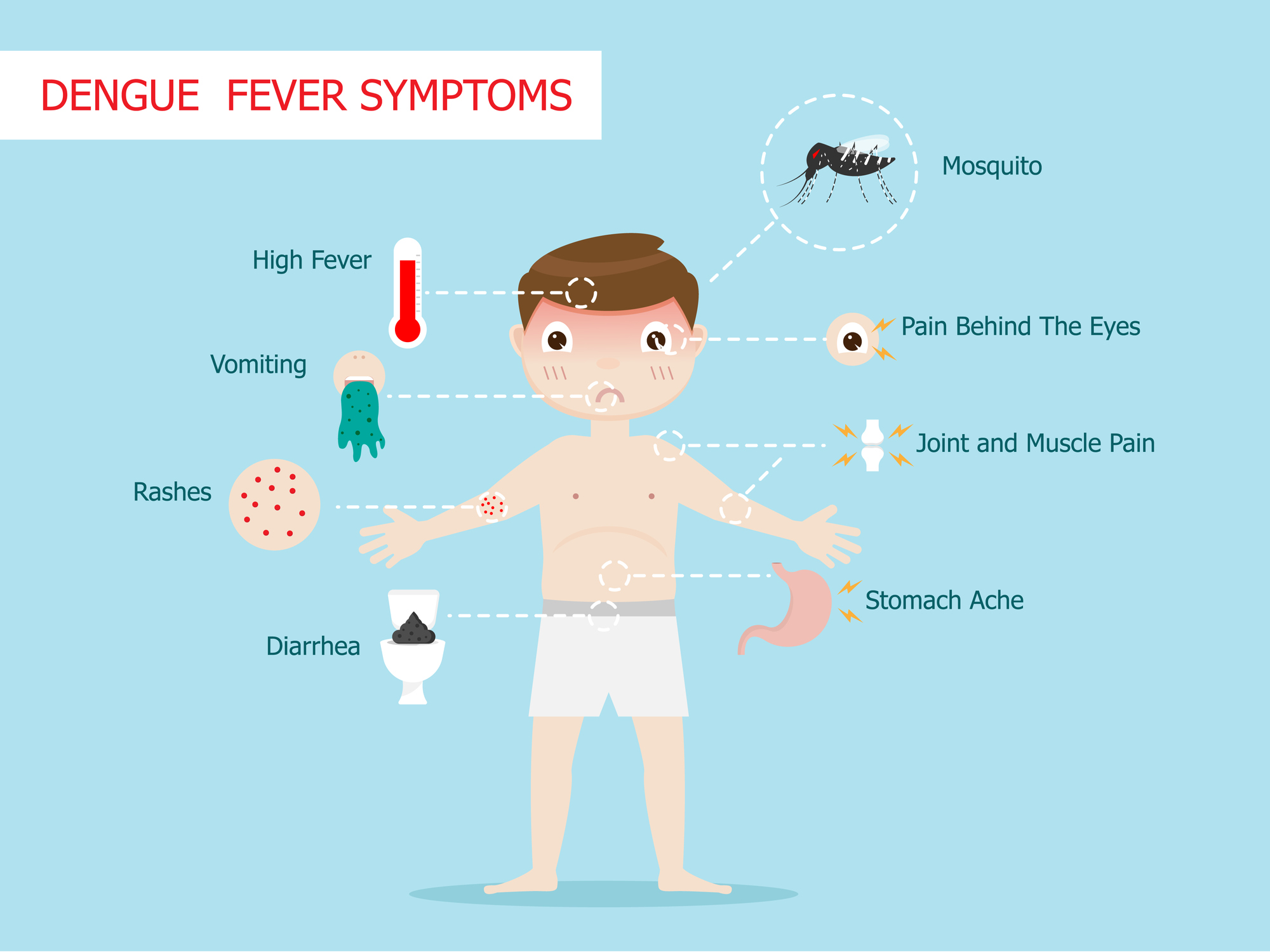 Simptomele febrei dengue