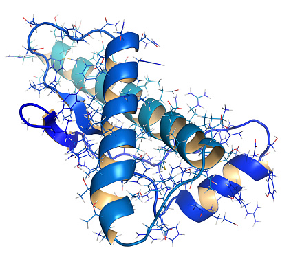 structura microscopică a proteinei prion