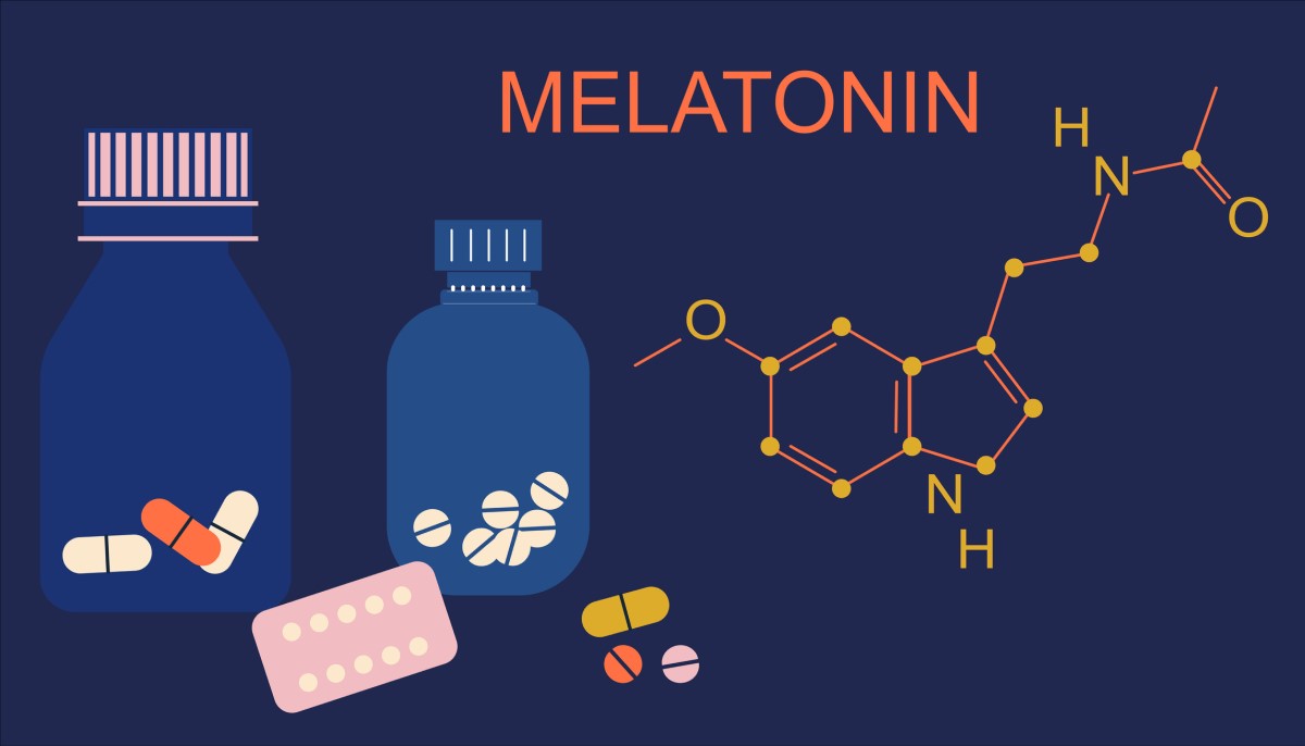 Melatonina - formula chimică, schema